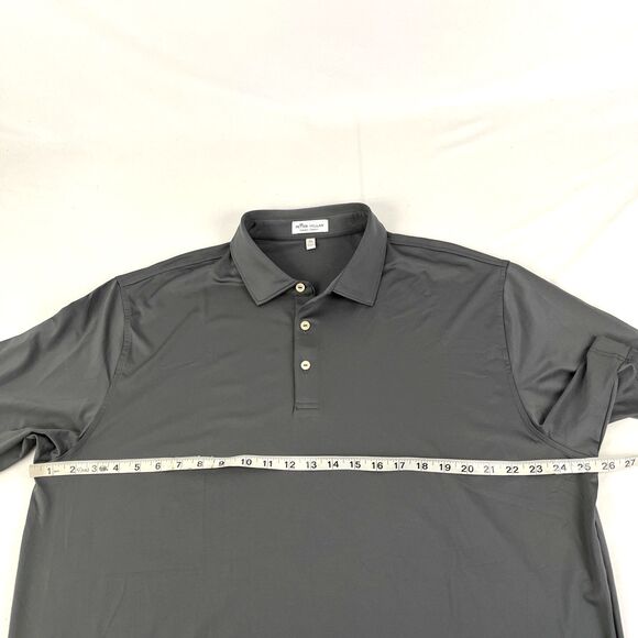Mens Peter Millar Summer Comfort Short Sleeve Polo Shirt Size XL Gray Golf - Picture 3 of 7
